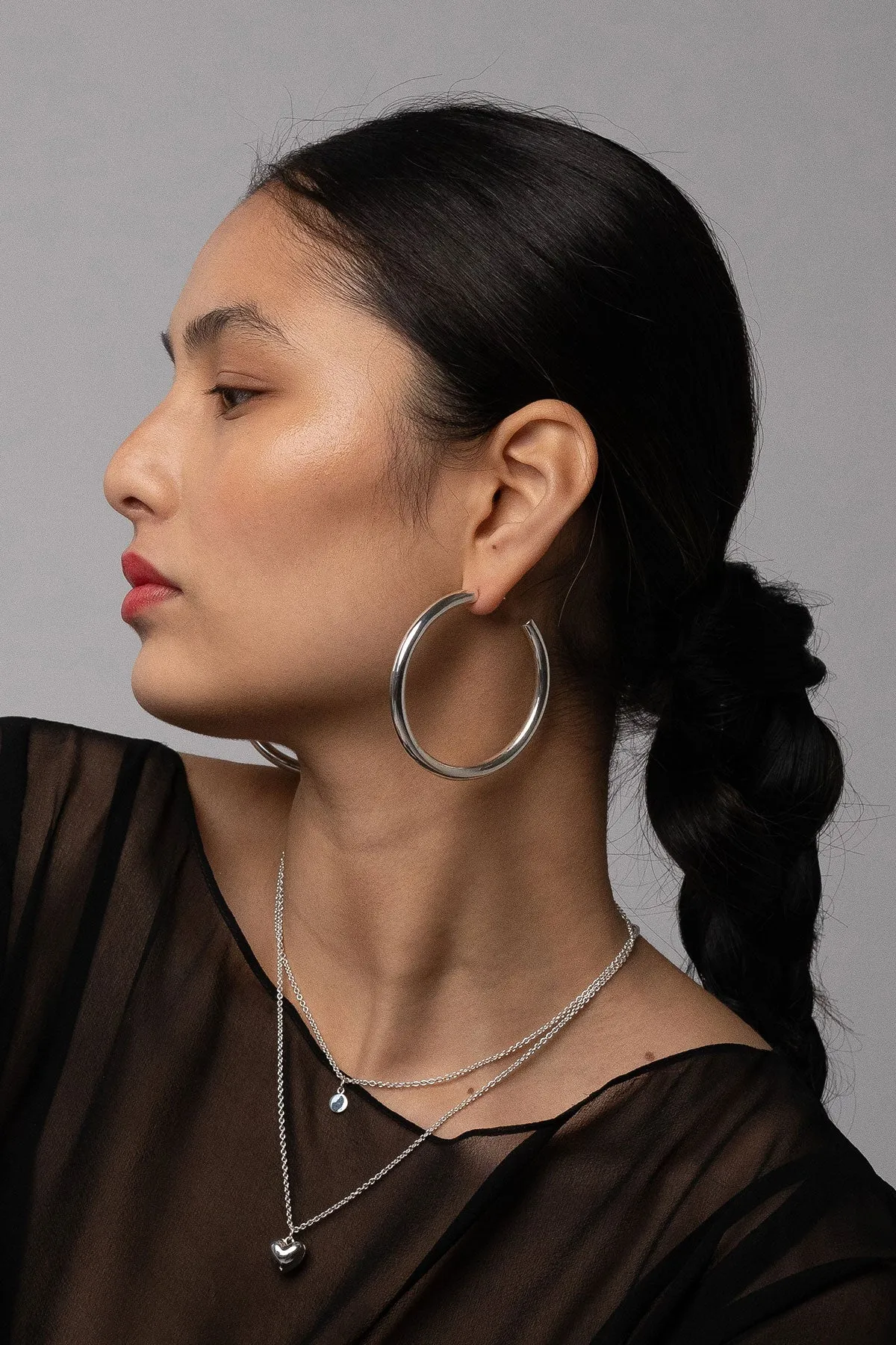 Big Boss Hoops, Sterling Silver sold by Naomi Murrell product image thumbnail 5