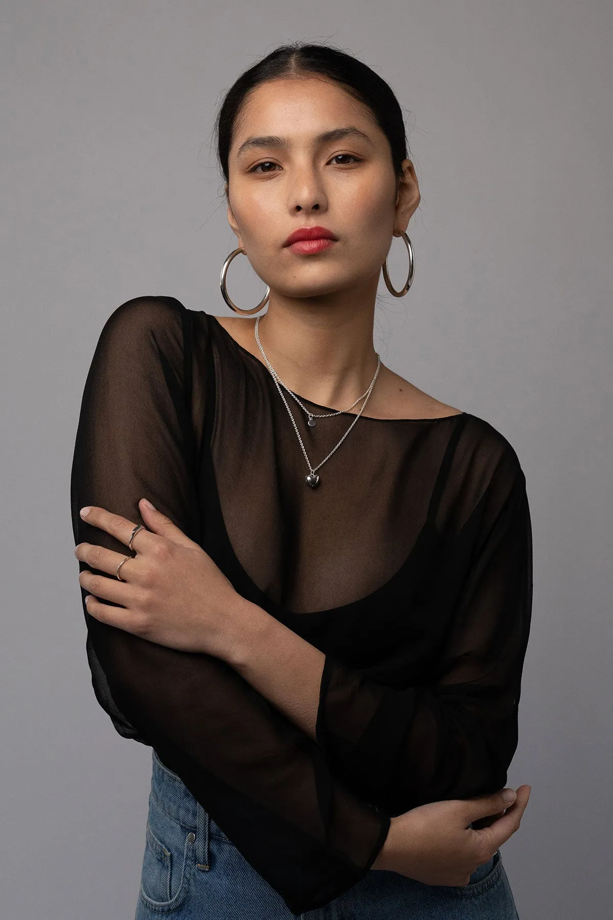 Big Boss Hoops, Sterling Silver sold by Naomi Murrell product image thumbnail 4