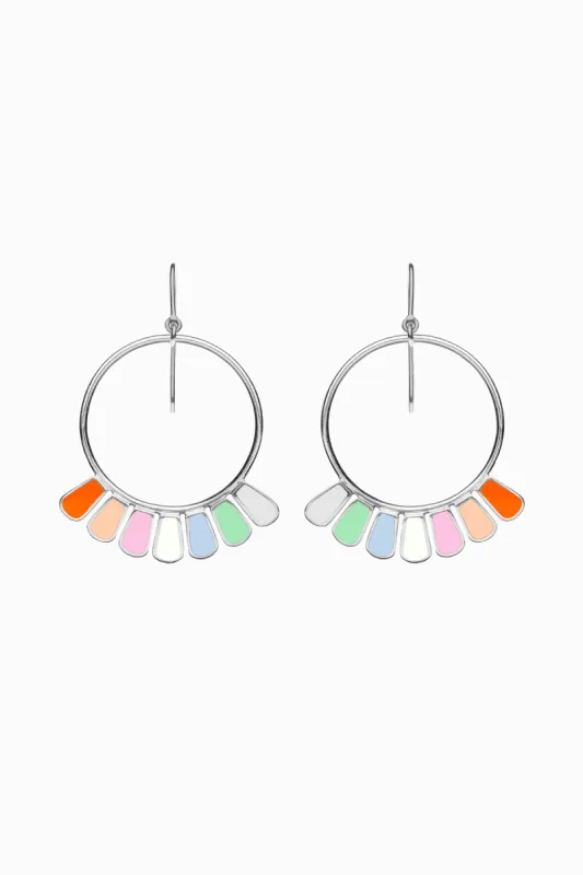 Frill Earrings, Fiesta Colours, Sterling Silver sold by Naomi Murrell