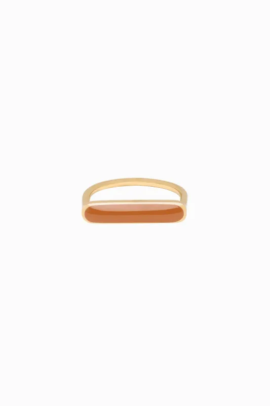 Stacker Ring, Toffee, Golden Brass sold by Naomi Murrell