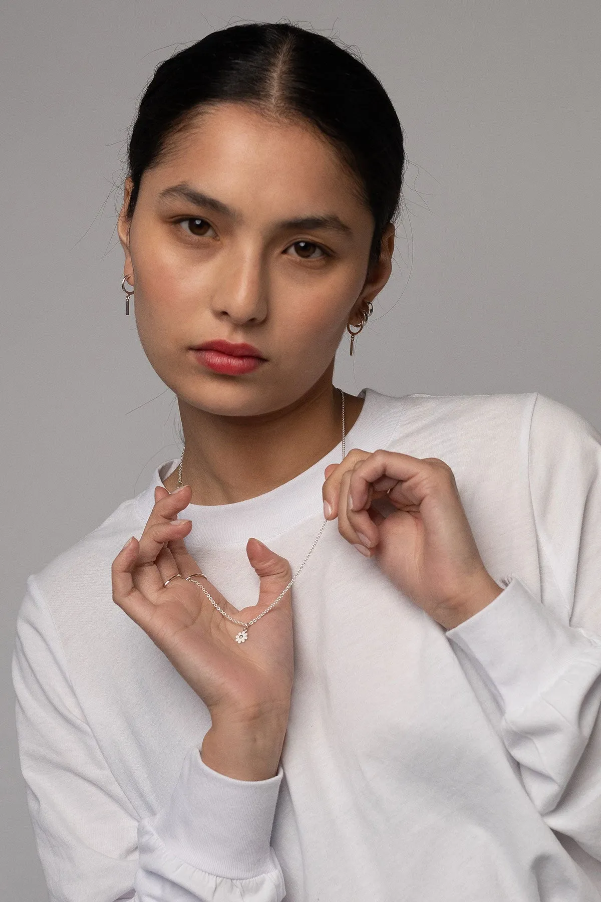 Daisy Cakes Charm Necklace, Sterling Silver sold by Naomi Murrell product image thumbnail 3