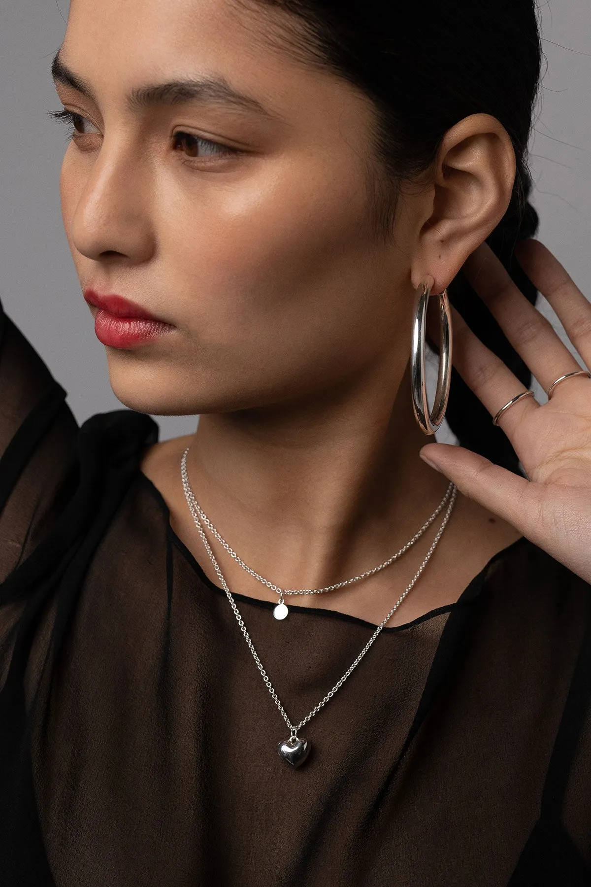 Tiny Sequin Necklace, Sterling Silver sold by Naomi Murrell product image thumbnail 3