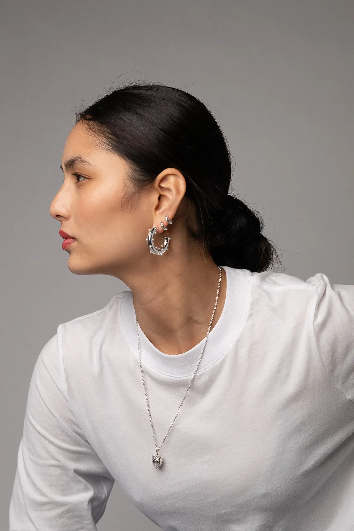 Neptune Hoops, Sterling Silver sold by Naomi Murrell product image thumbnail 4