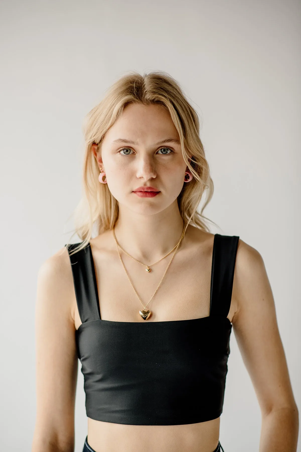 Bold Puffy Heart Necklace, Gold Plate sold by Naomi Murrell product image thumbnail 2