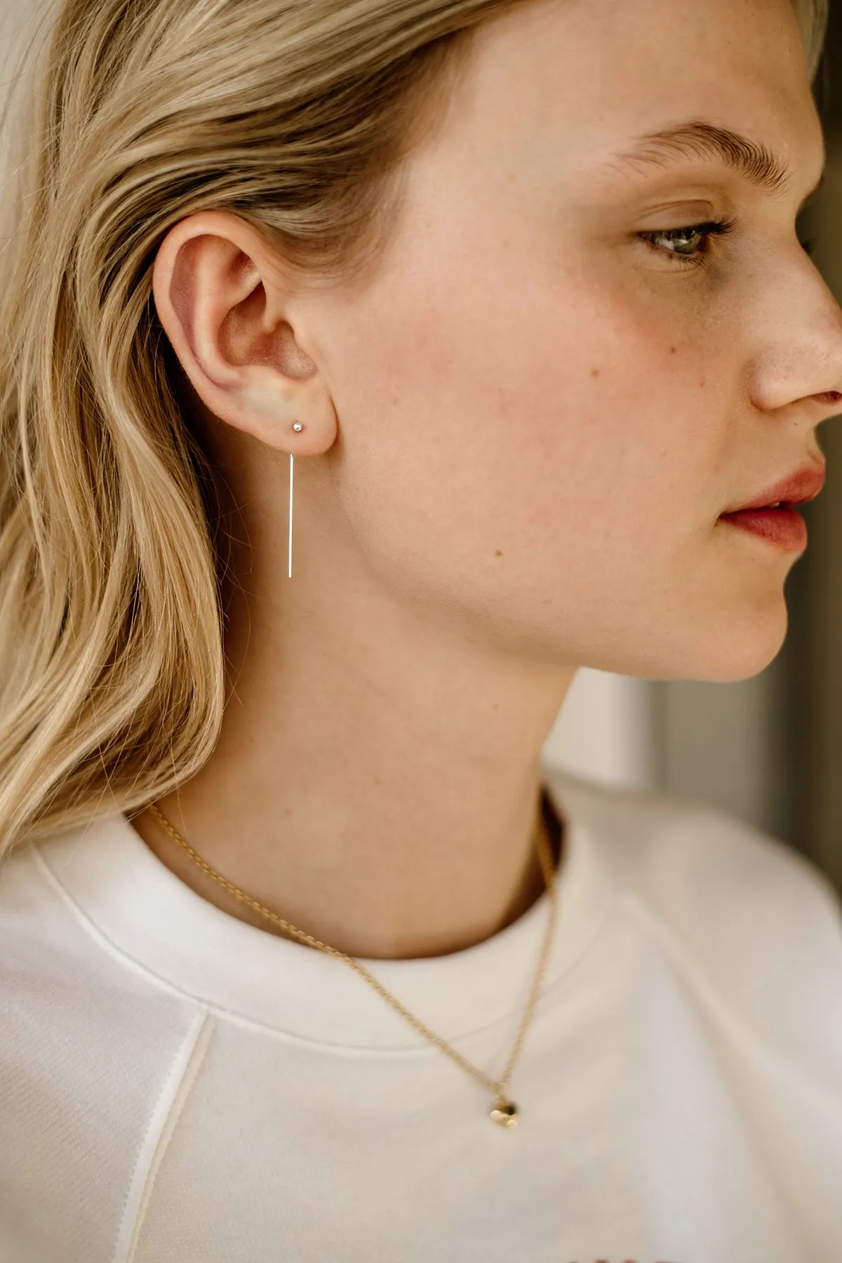 Pin Drop Ear Jackets, Sterling Silver sold by Naomi Murrell