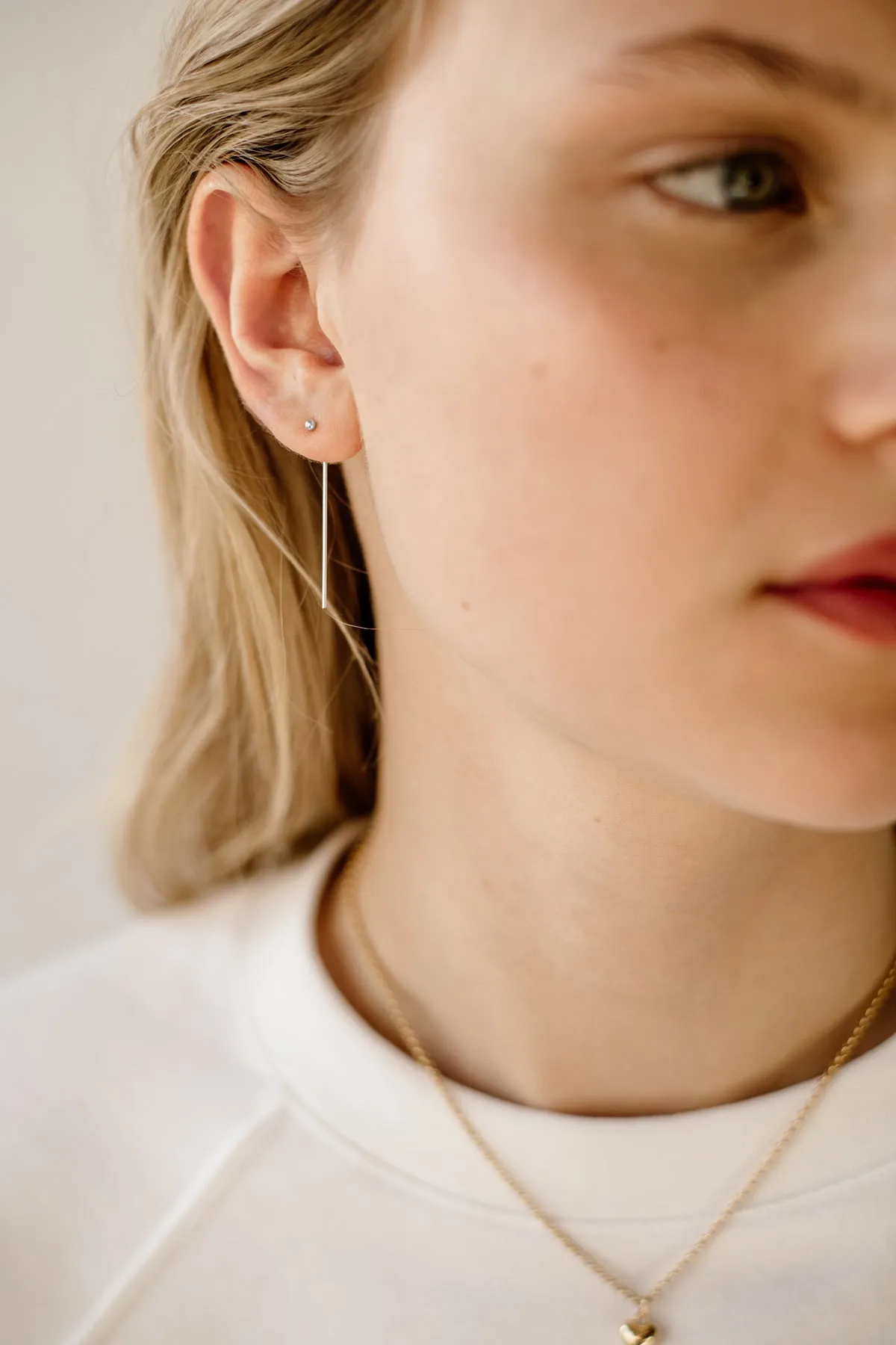 Pin Drop Ear Jackets, Sterling Silver sold by Naomi Murrell product image thumbnail 2