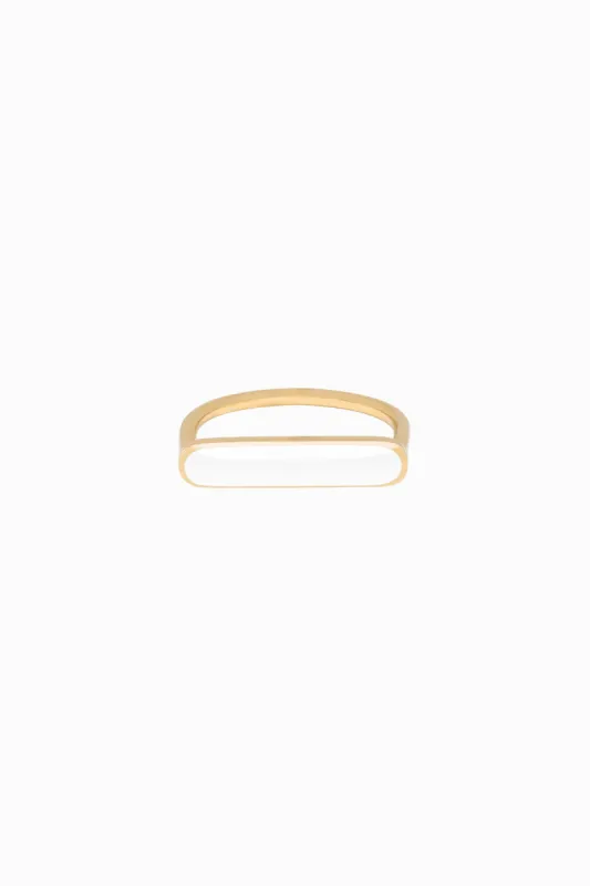 Stacker Ring, Vanilla, Golden Brass sold by Naomi Murrell