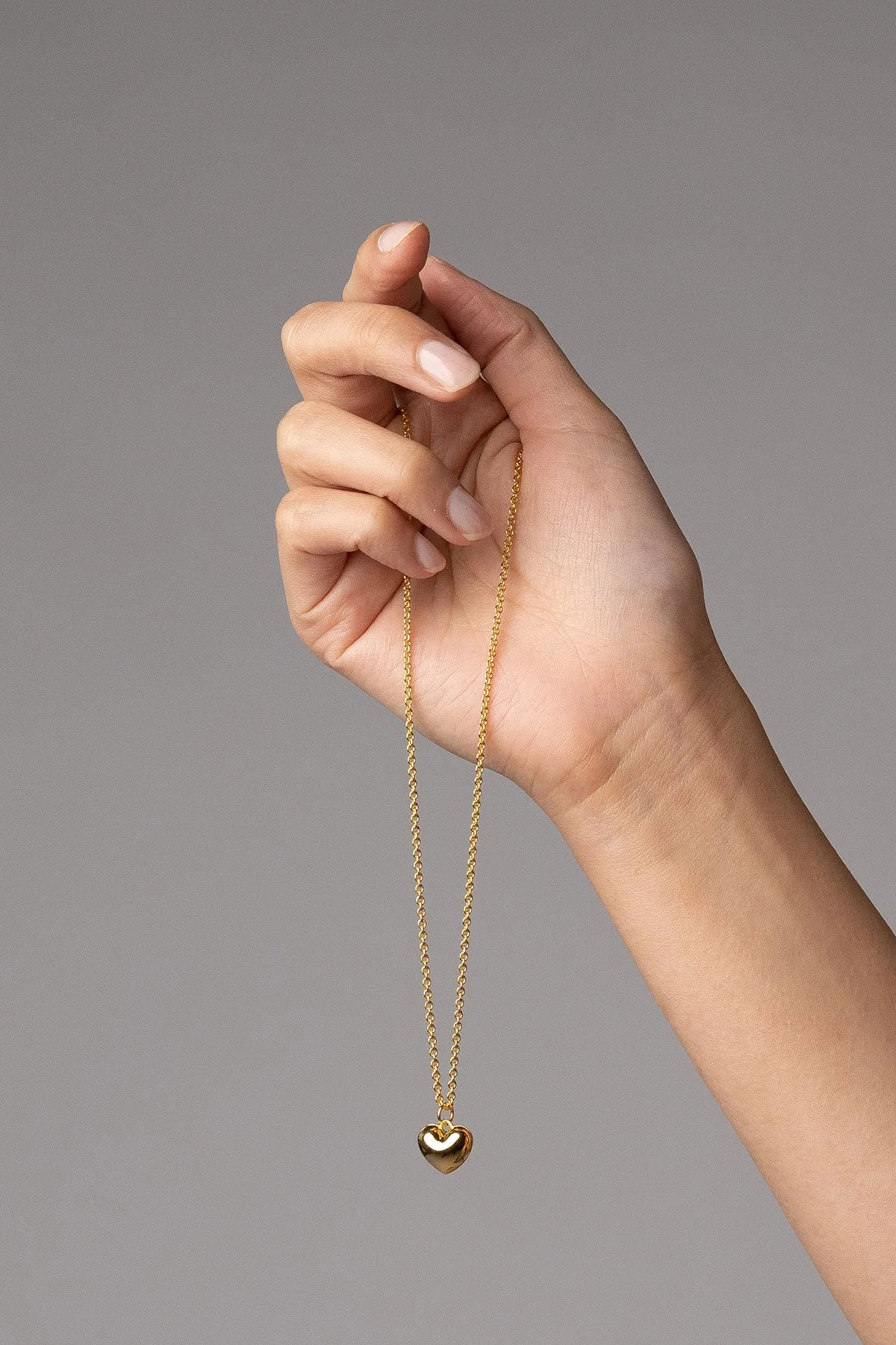 Puffy Heart Locket, Gold Vermeil sold by Naomi Murrell product image thumbnail 2