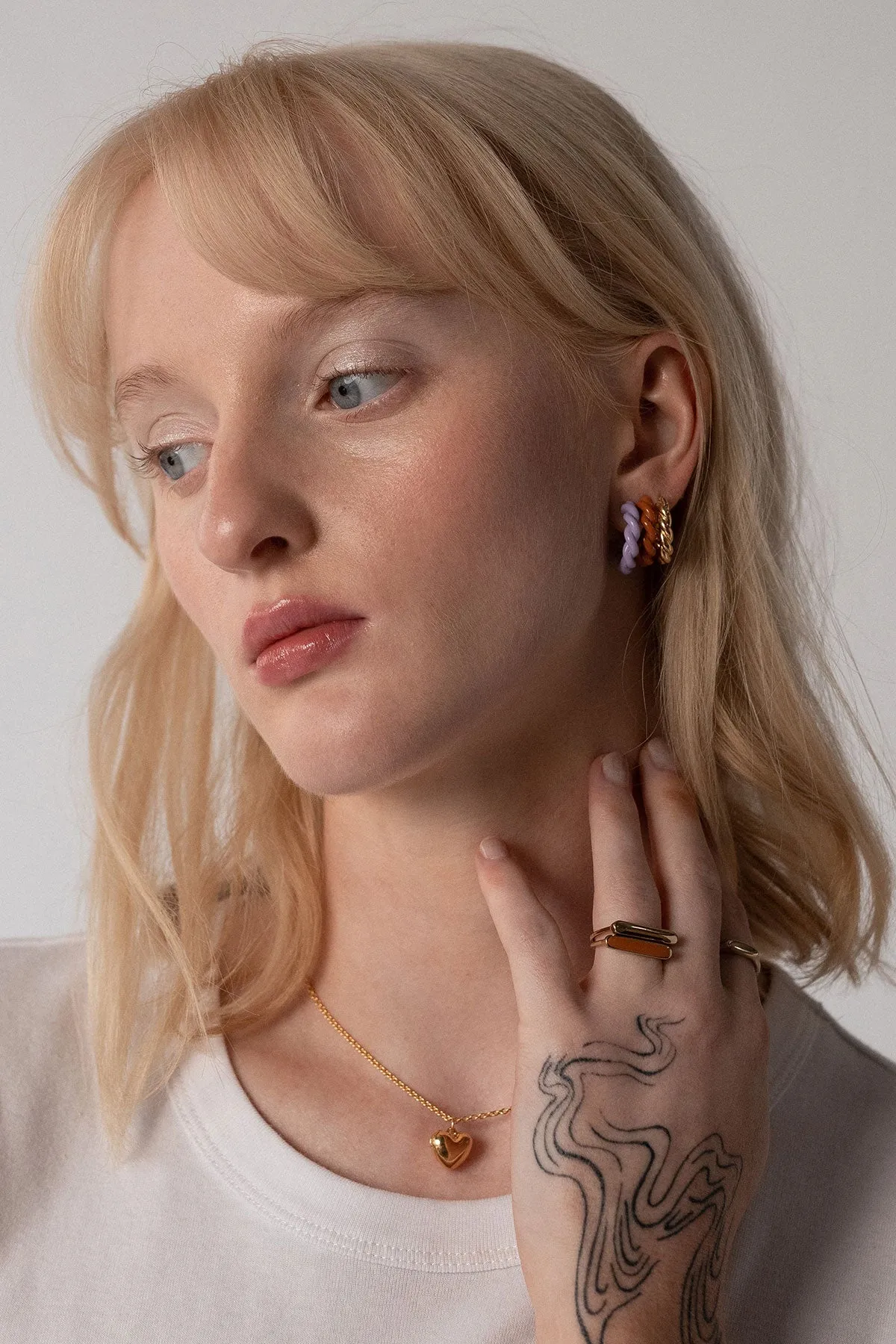 Puffy Heart Locket, Gold Vermeil sold by Naomi Murrell product image thumbnail 4