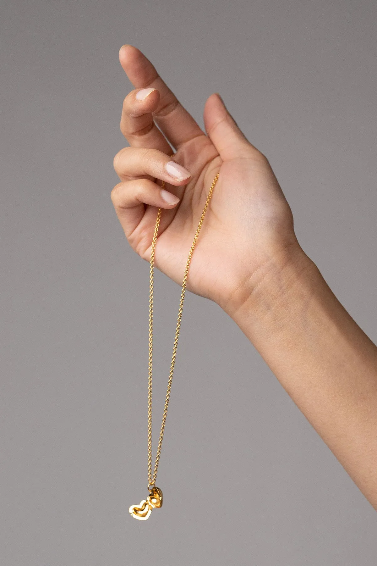 Puffy Heart Locket, Gold Vermeil sold by Naomi Murrell product image thumbnail 3