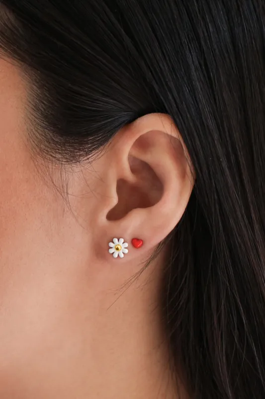 Daisy Cakes Studs, Gold Vermeil & Enamel sold by Naomi Murrell