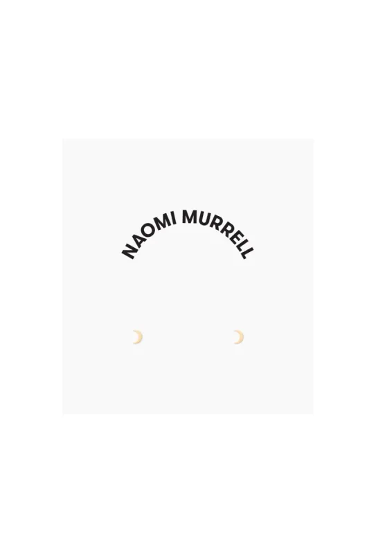 Tiny Crescent Studs, Golden Brass sold by Naomi Murrell