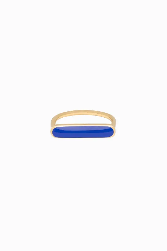 Stacker Ring, Indigo, Golden Brass sold by Naomi Murrell