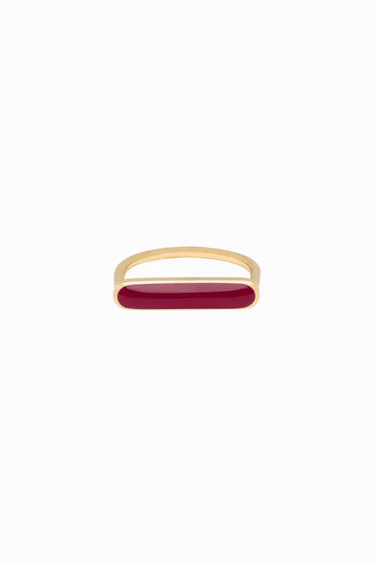 Stacker Ring, Plum, Golden Brass sold by Naomi Murrell