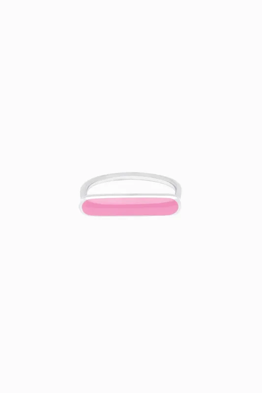 Stacker Ring, Rose Pink, Sterling Silver sold by Naomi Murrell