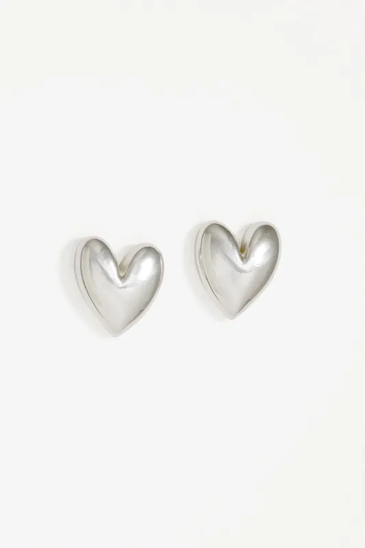 Mondo Heart Earrings, Sterling Silver sold by Naomi Murrell