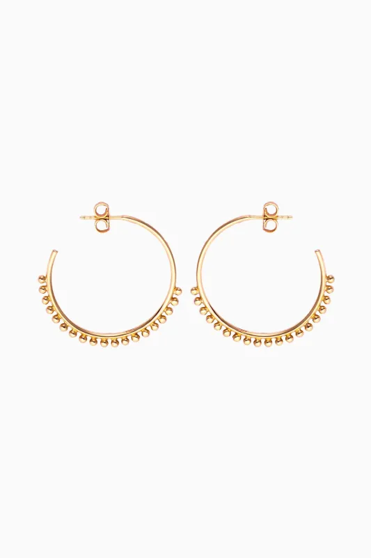 Pom Pom Hoops, Golden (Special Order) sold by Naomi Murrell