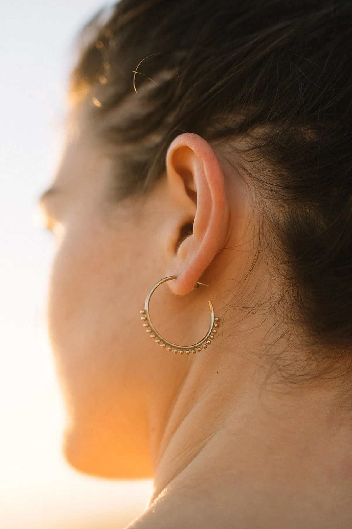 Pom Pom Hoops, Golden (Special Order) sold by Naomi Murrell product image thumbnail 2