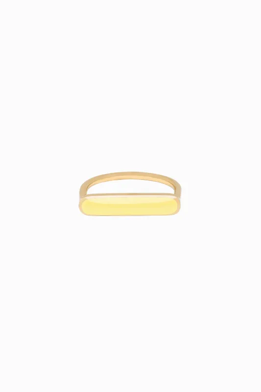 Stacker Ring, Lemon Butter, Golden Brass sold by Naomi Murrell
