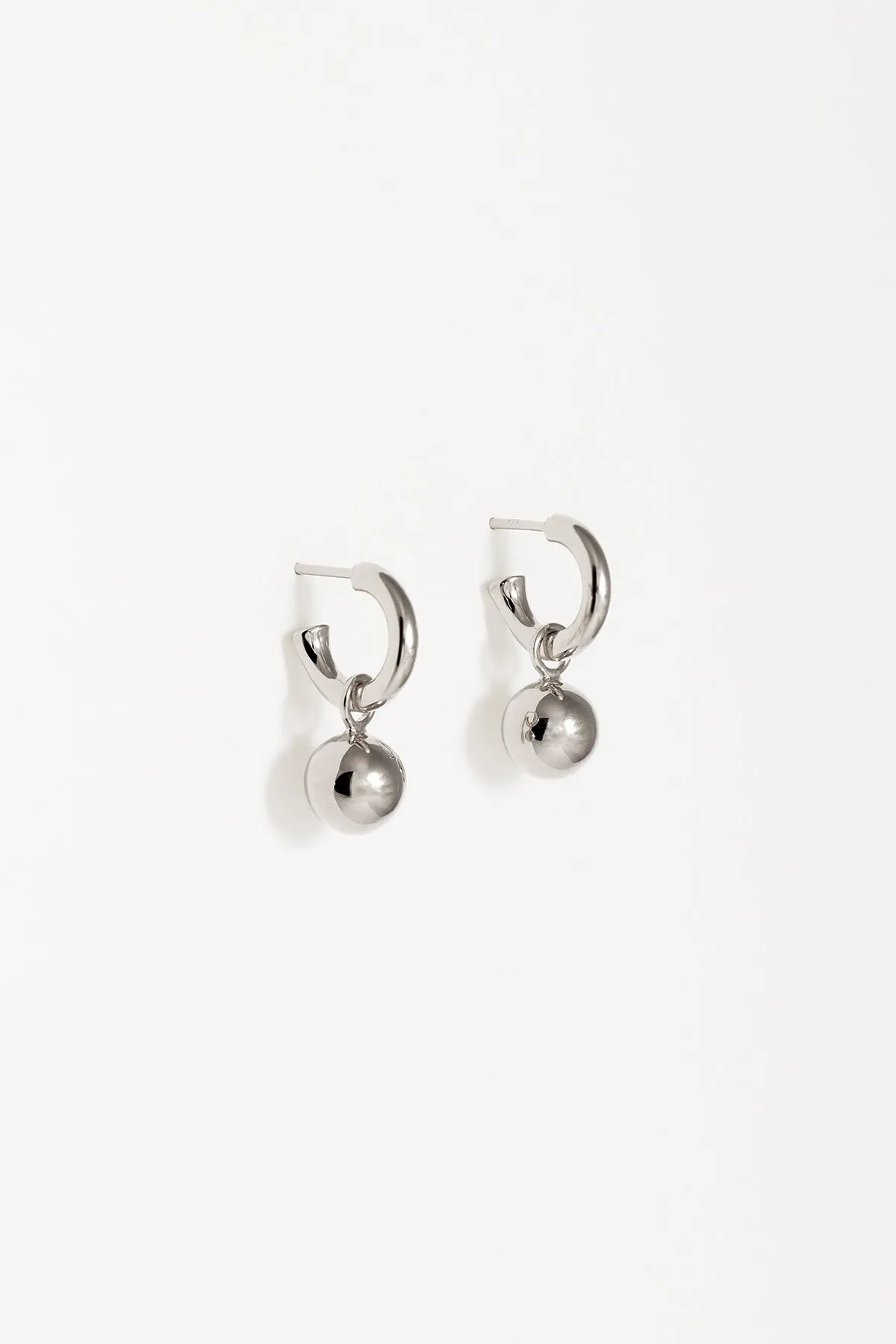 Orb Charm Convertible Hoops, Sterling Silver sold by Naomi Murrell