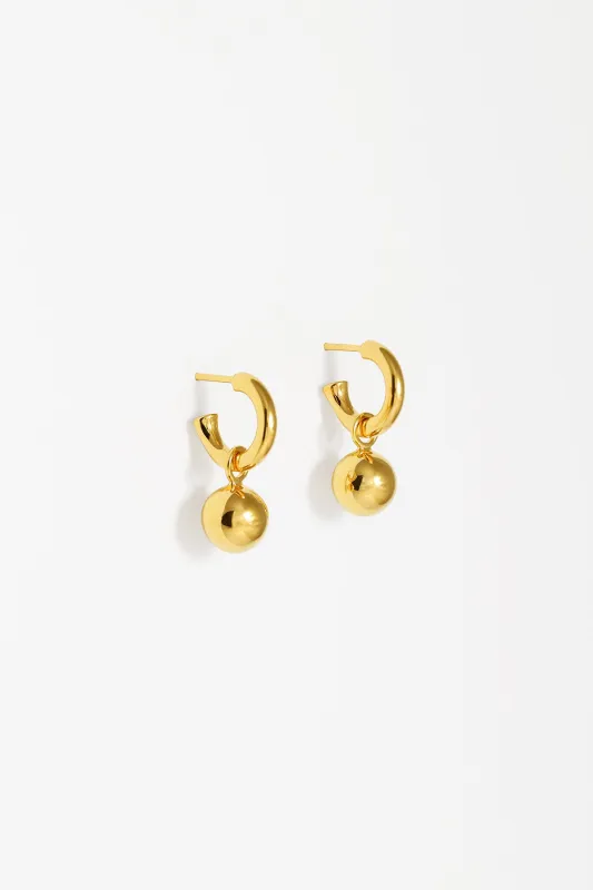 Orb Charm Convertible Hoops, Gold Vermeil sold by Naomi Murrell