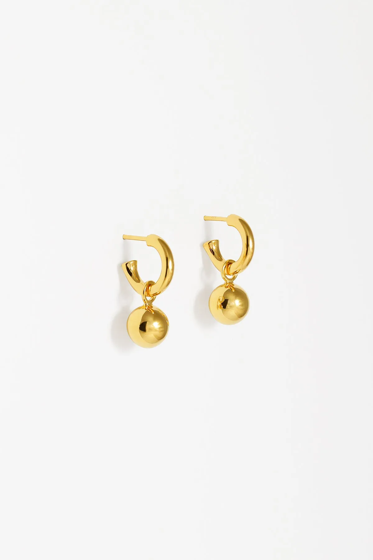 Orb Charm Convertible Hoops, Gold Vermeil sold by Naomi Murrell