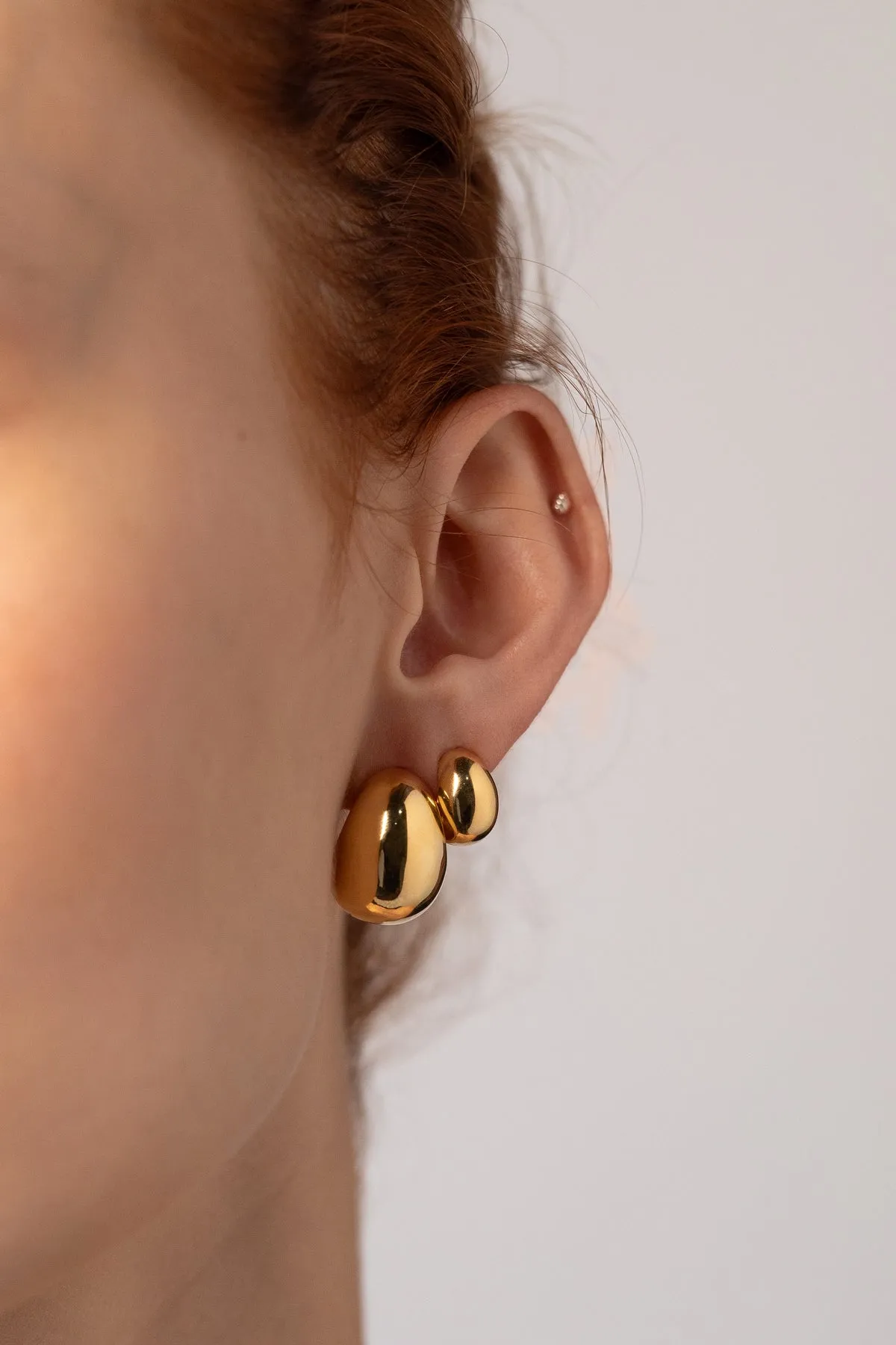 Super Scoop Hoops, Gold Vermeil sold by Naomi Murrell product image thumbnail 3