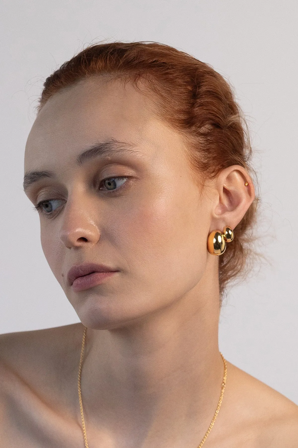 Super Scoop Hoops, Gold Vermeil sold by Naomi Murrell product image thumbnail 2