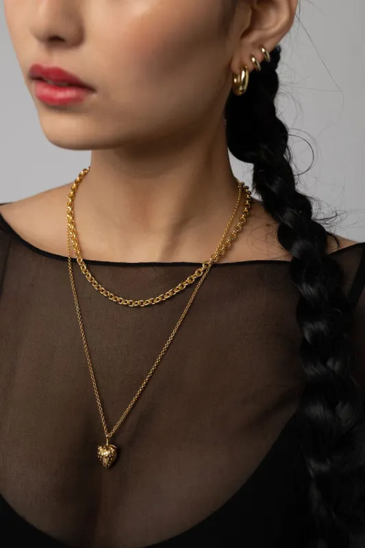 Strawberry Necklace, Gold Plate sold by Naomi Murrell