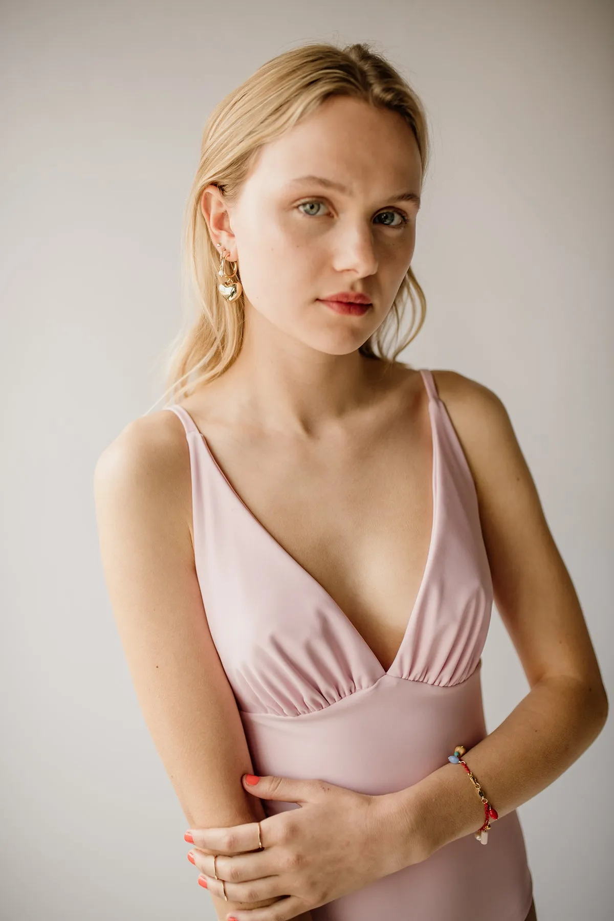 Bold Puffy Heart Hoops, Golden Brass sold by Naomi Murrell product image thumbnail 3