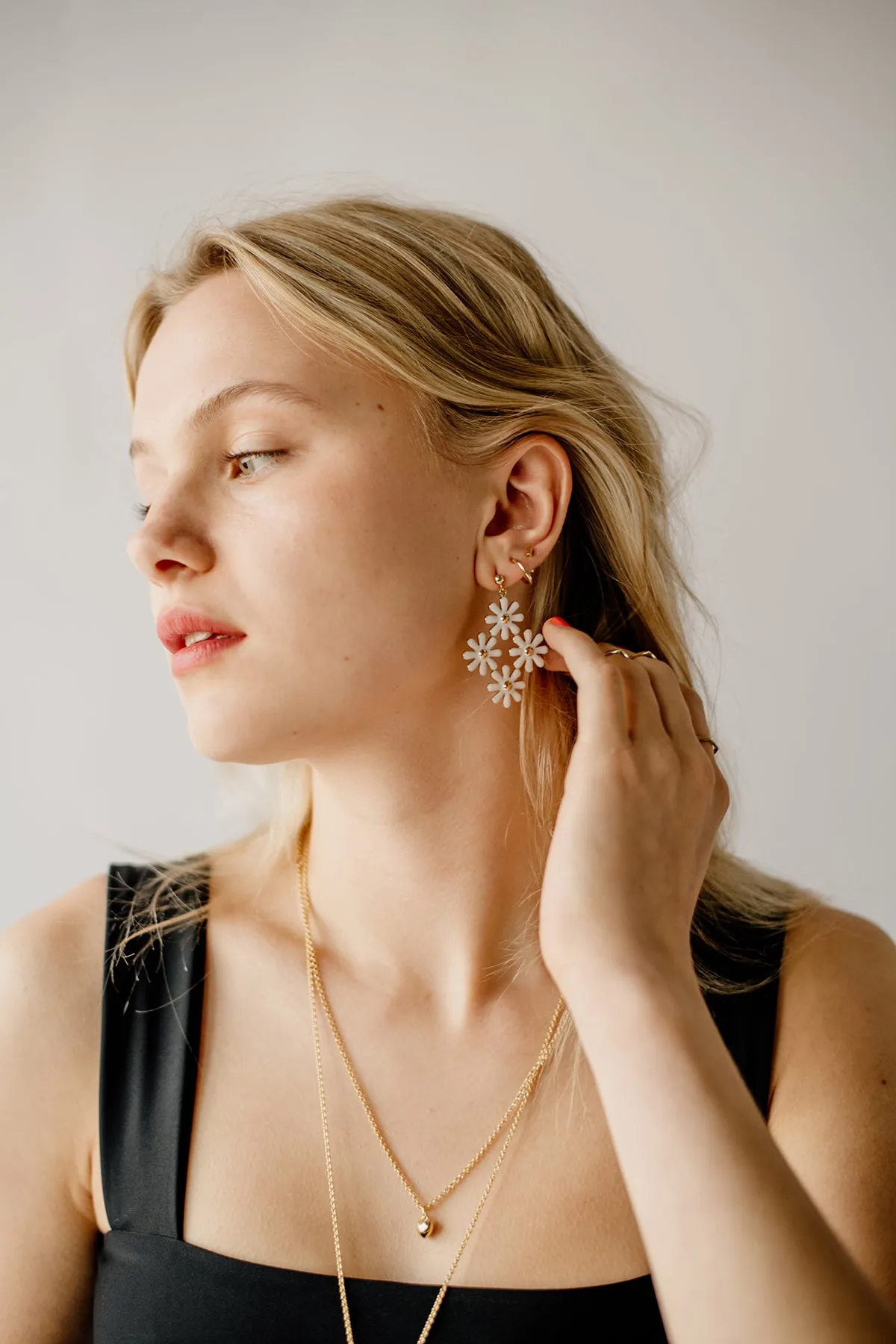 Puffy Heart Charm Necklace, Gold Plate sold by Naomi Murrell