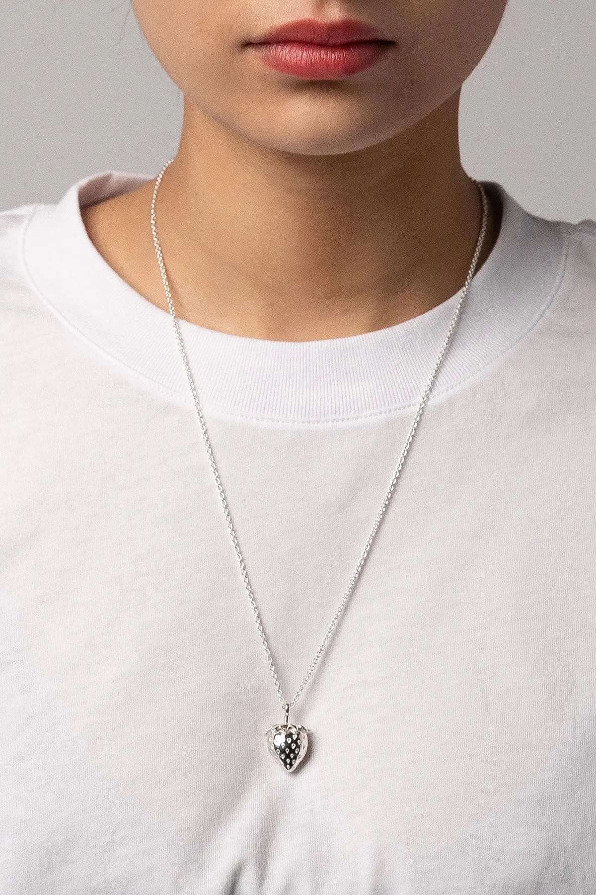 Strawberry Necklace, Sterling Silver <br>(LAST ONE) sold by Naomi Murrell