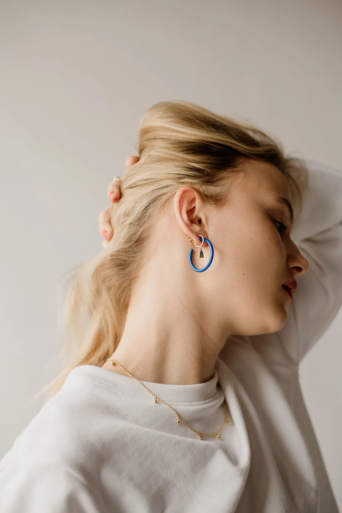 Boss Hoops, Matisse Blue sold by Naomi Murrell product image thumbnail 3