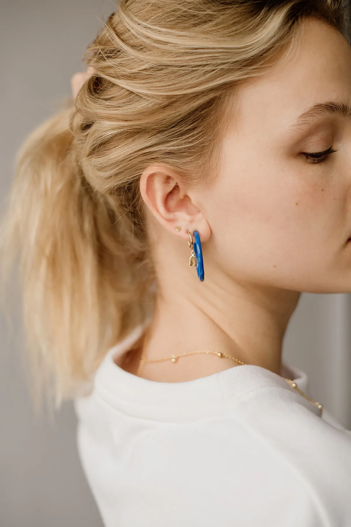 Boss Hoops, Matisse Blue sold by Naomi Murrell product image thumbnail 2