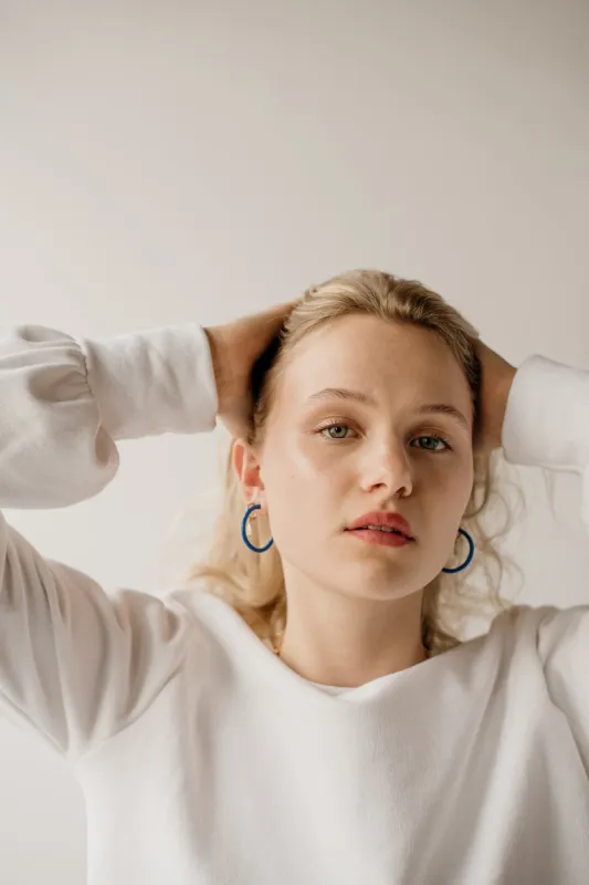 Boss Hoops, Matisse Blue sold by Naomi Murrell