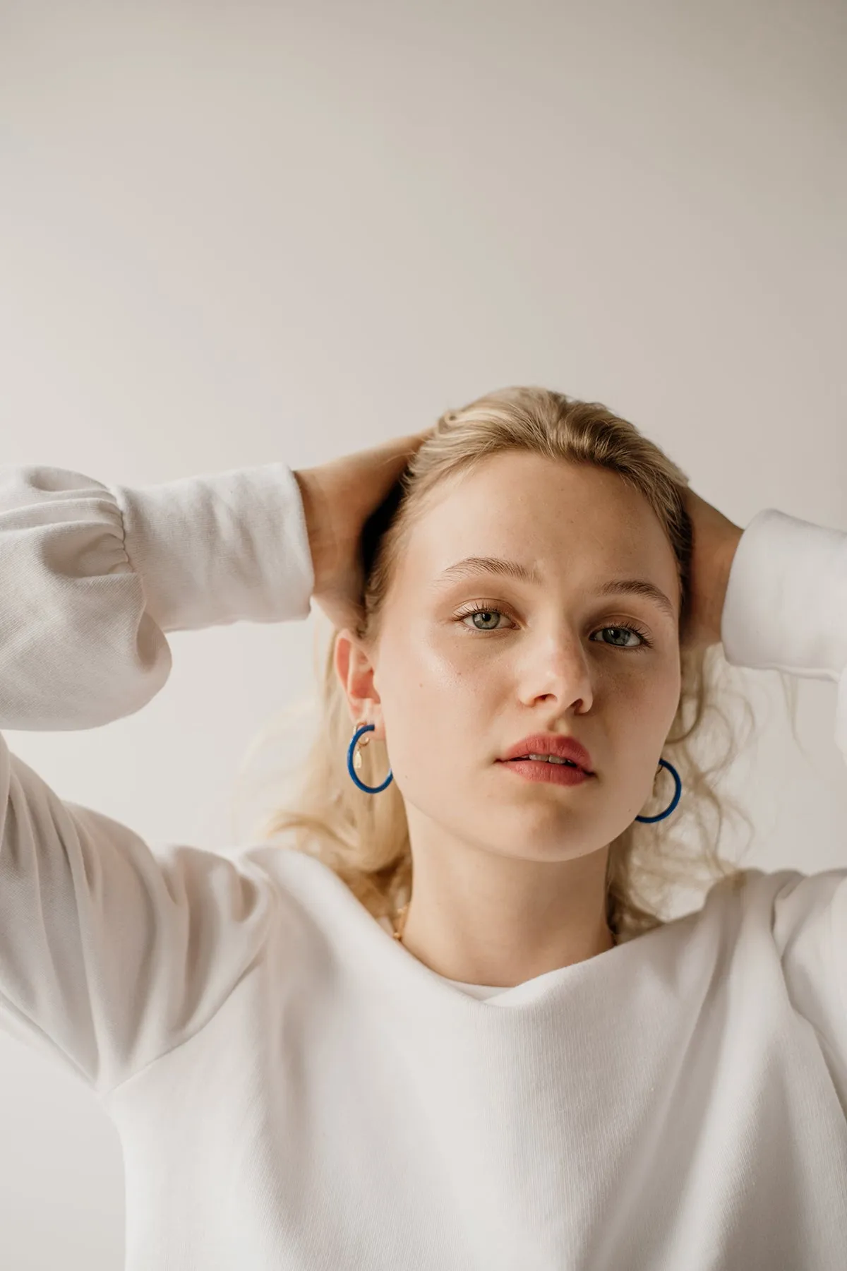 Boss Hoops, Matisse Blue sold by Naomi Murrell