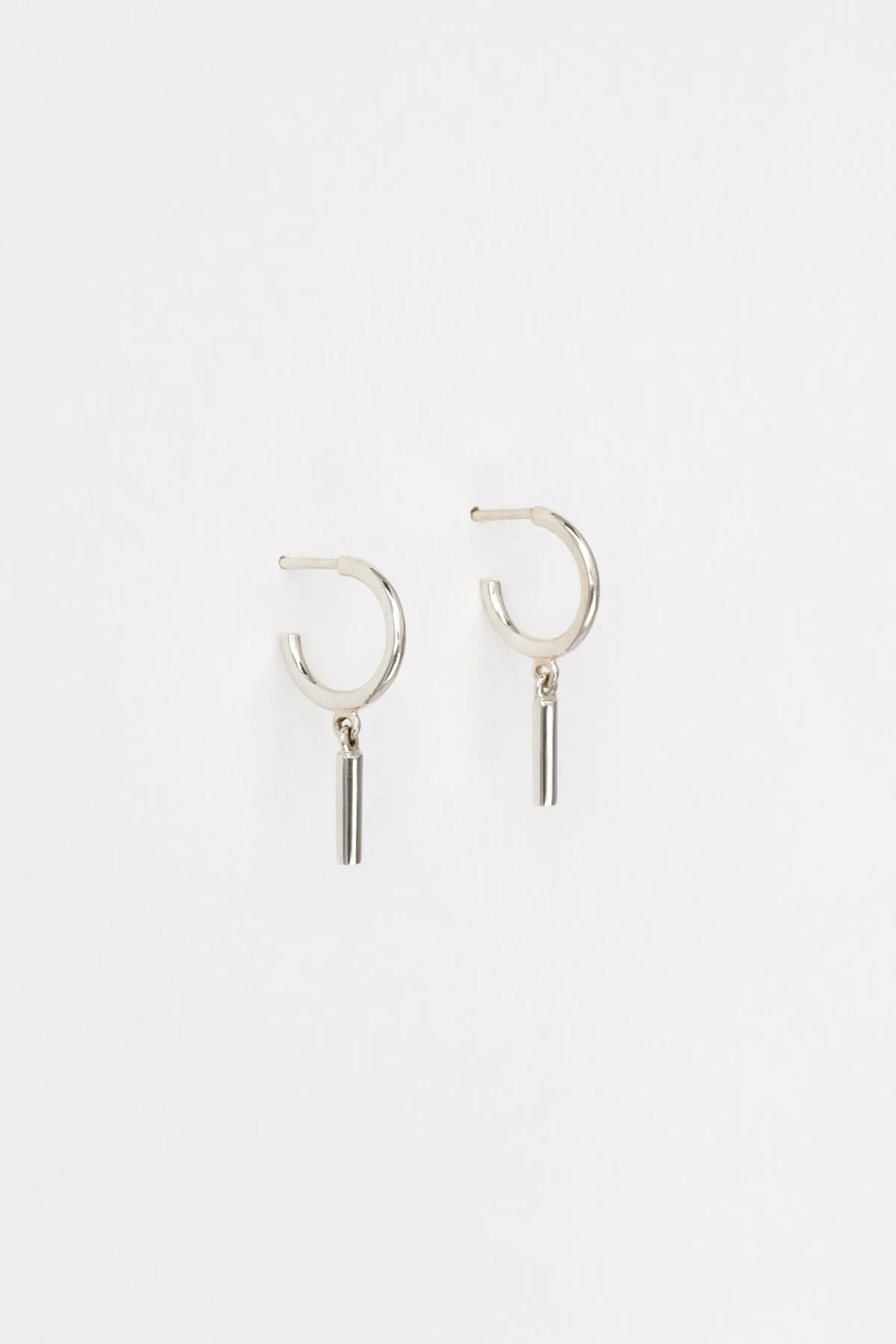 Bar Charm Hoops, Sterling Silver sold by Naomi Murrell