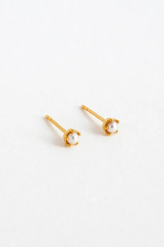Pearl Studs, Gold Vermeil sold by Naomi Murrell