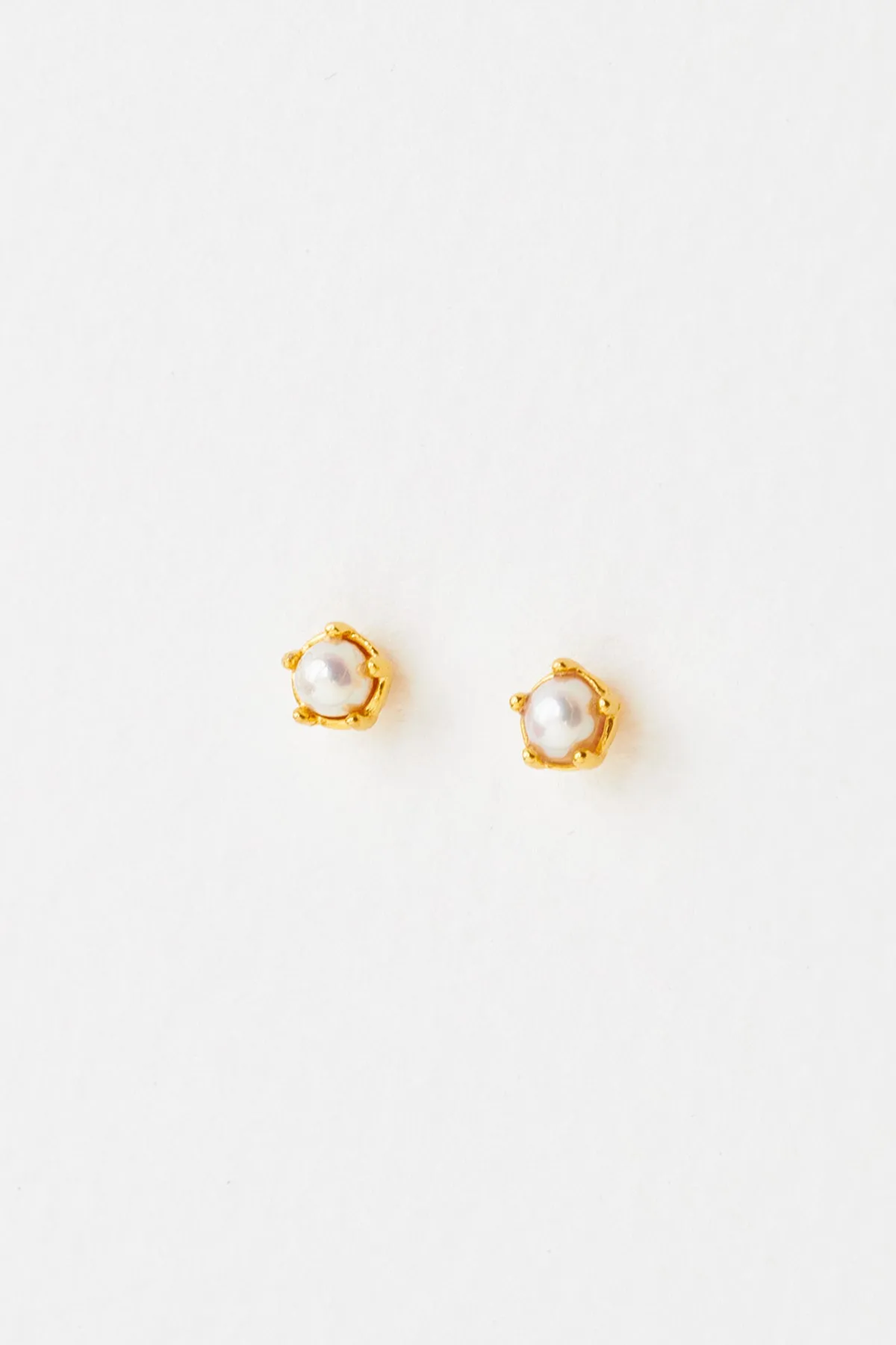 Pearl Studs, Gold Vermeil sold by Naomi Murrell product image thumbnail 4