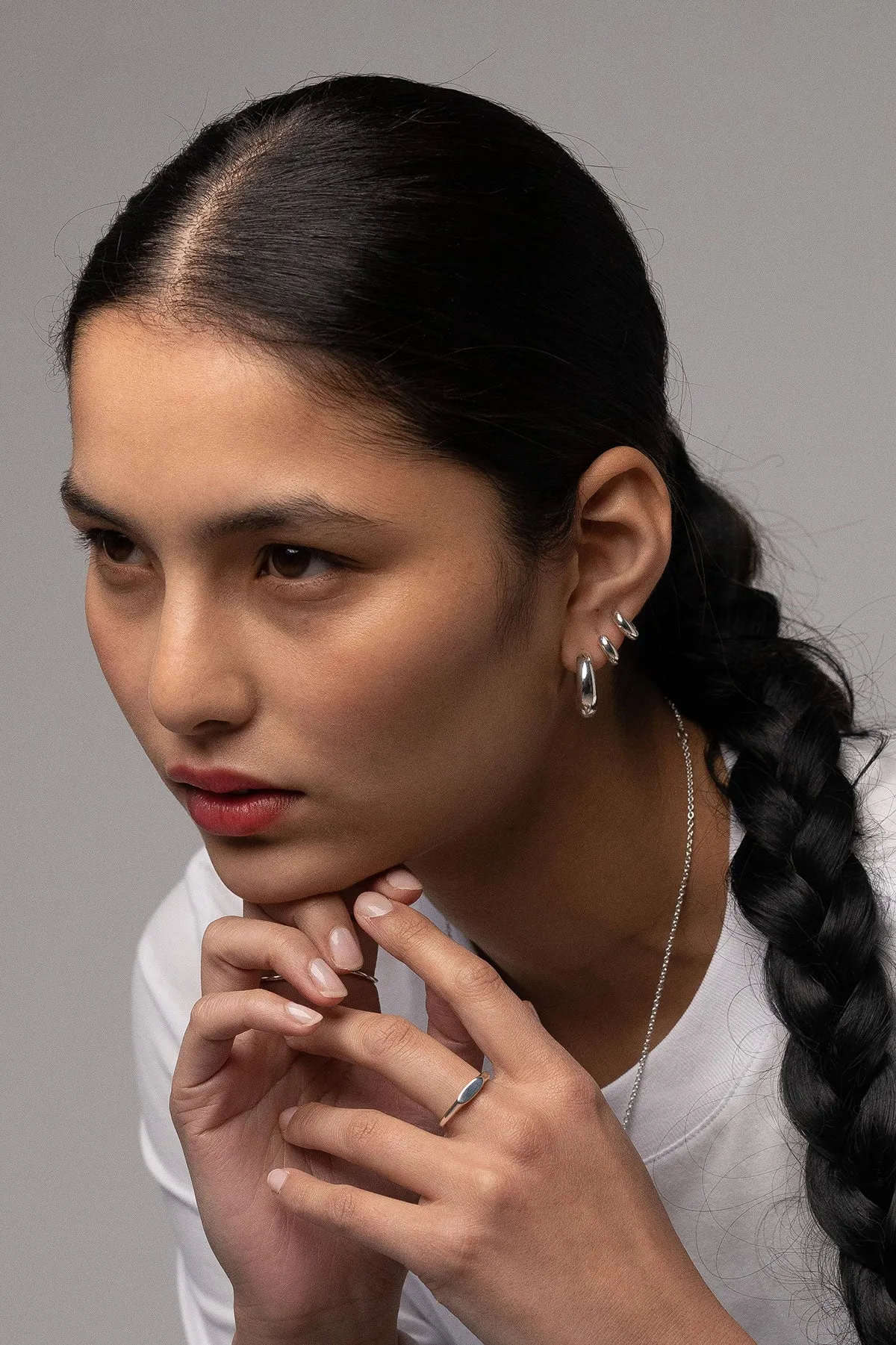 Hunk Hoops, Sterling Silver sold by Naomi Murrell product image thumbnail 4