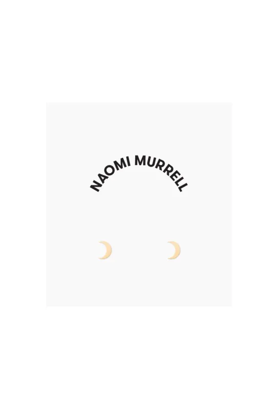 Crescent Studs, Golden Brass sold by Naomi Murrell