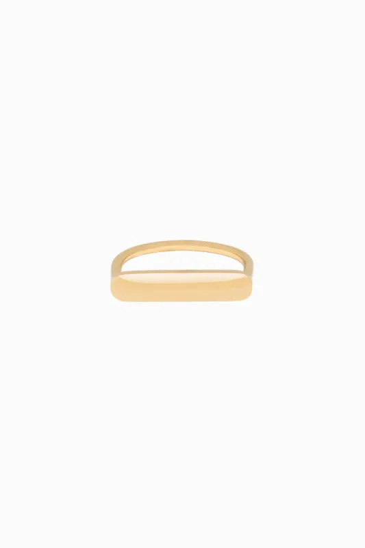 Stacker Ring, Solid Metal, Golden Brass sold by Naomi Murrell