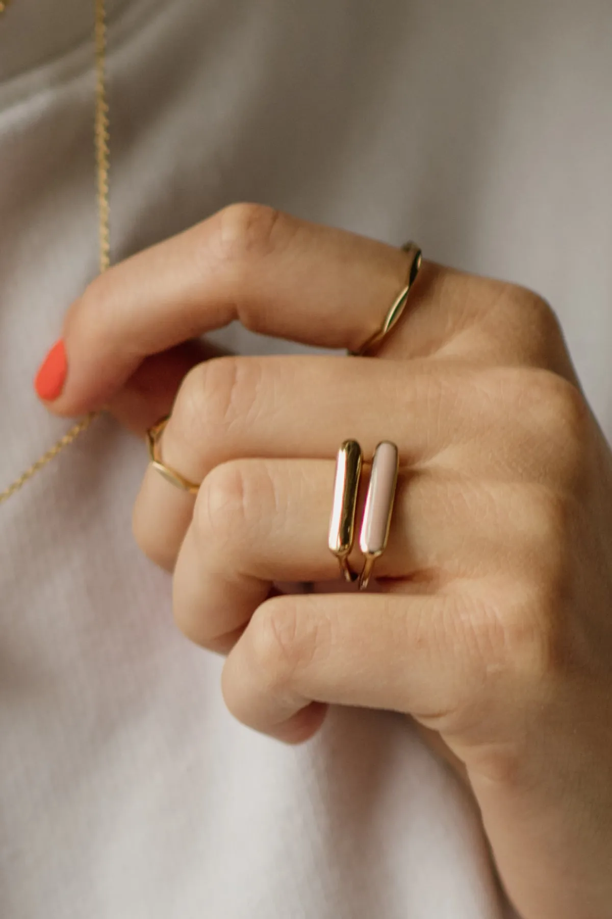 Stacker Ring, Solid Metal, Golden Brass sold by Naomi Murrell product image thumbnail 2