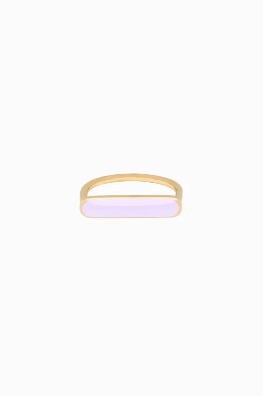 Stacker Ring, Lavender, Golden Brass sold by Naomi Murrell