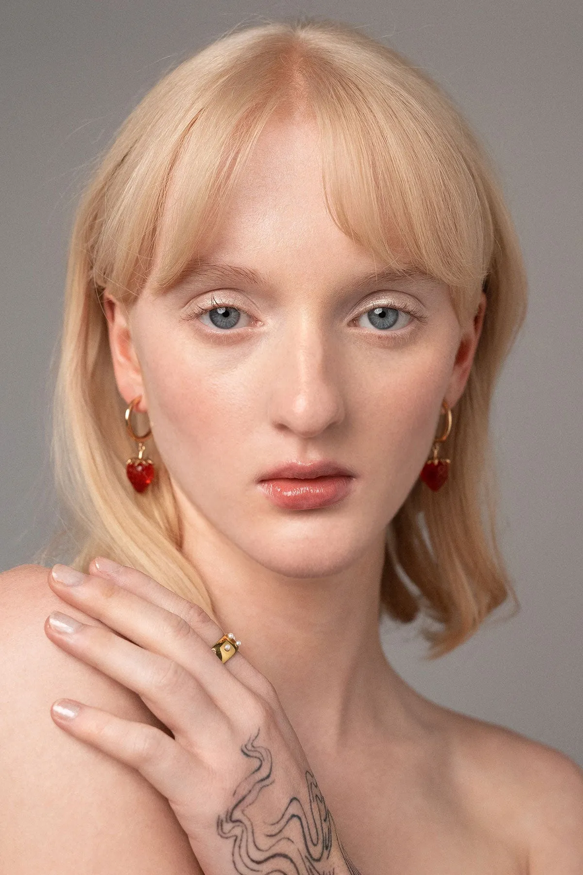 Strawberry Hoops, Glacé Red sold by Naomi Murrell product image thumbnail 3