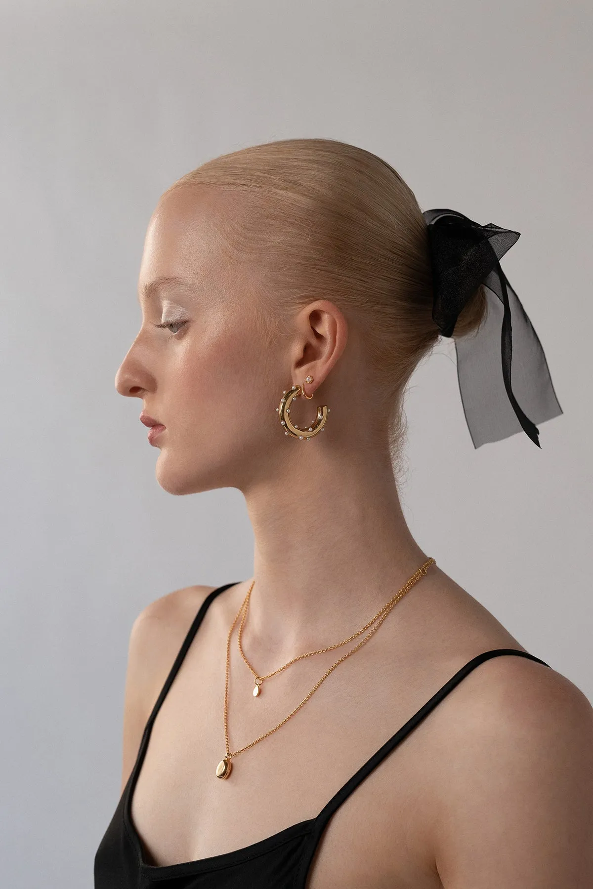 Neptune Hoops, Gold Vermeil sold by Naomi Murrell