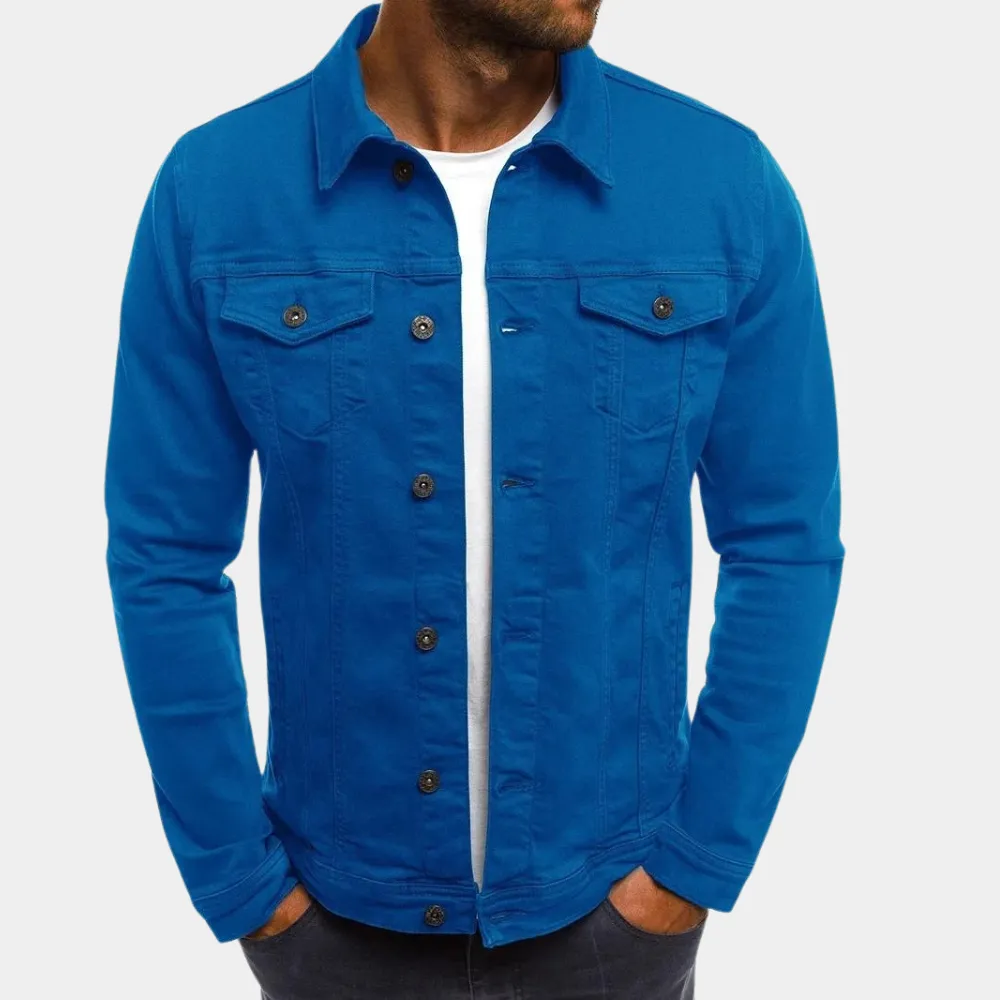 Men's Trucker Jacket - Button Front with Buttoned Pockets sold by Elvoria London product image thumbnail 5