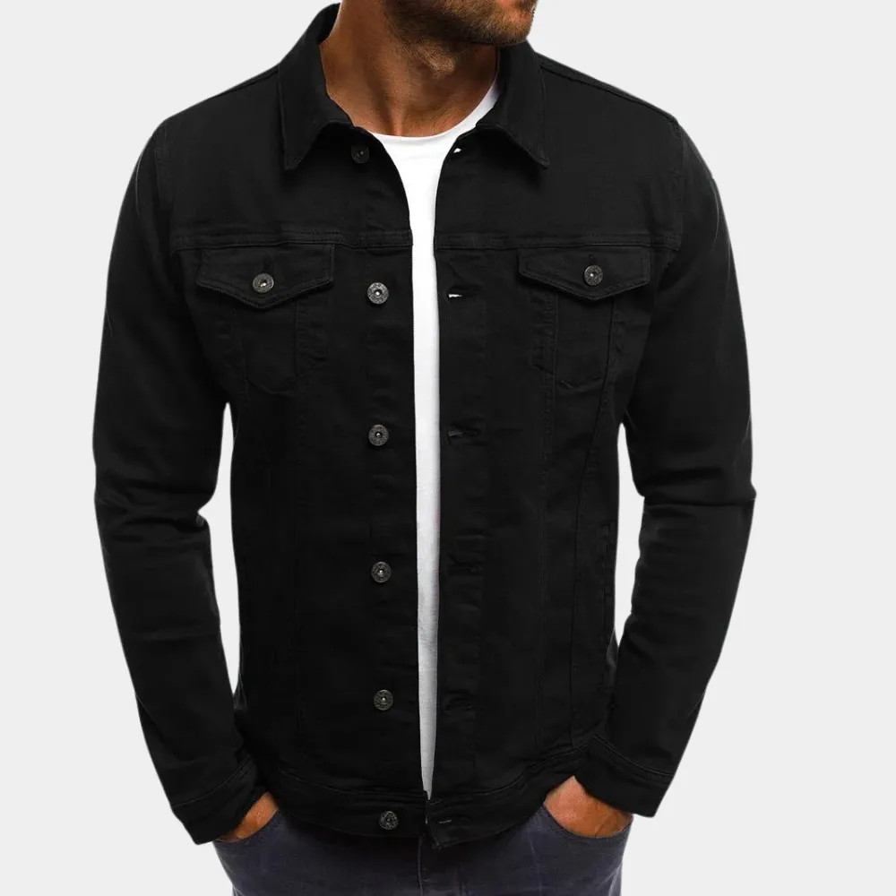 Men's Trucker Jacket - Button Front with Buttoned Pockets sold by Elvoria London product image thumbnail 3