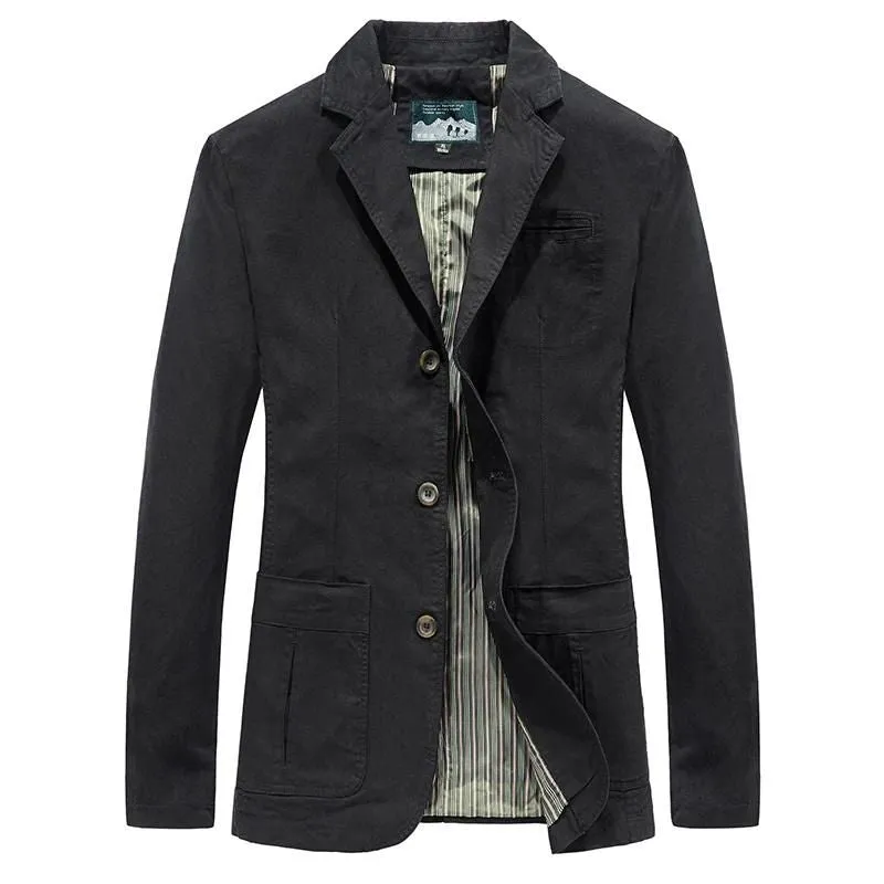 Men's Blazer Jacket - With Patch Pockets and Three-Button Closure sold by Elvoria London product image thumbnail 4
