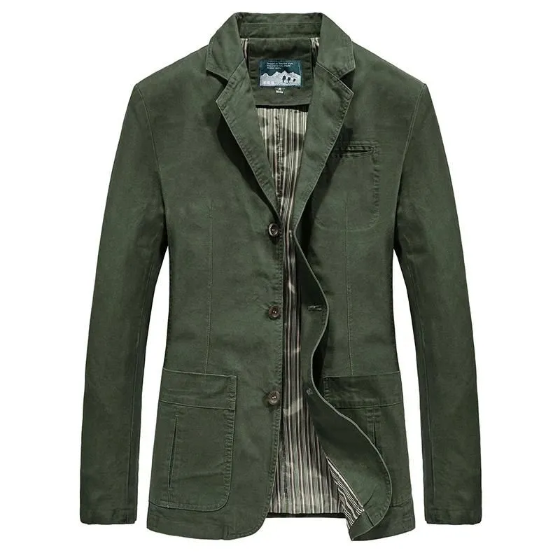 Men's Blazer Jacket - With Patch Pockets and Three-Button Closure sold by Elvoria London product image thumbnail 3